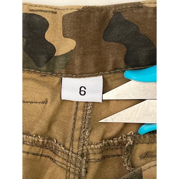 Must Way Camouflage Cargo Pants Womens 6  Ankle Ties Pockets Utility Grunge - Picture 8 of 10